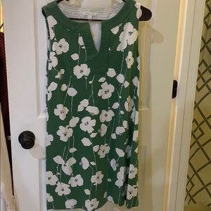 Green floral shift dress